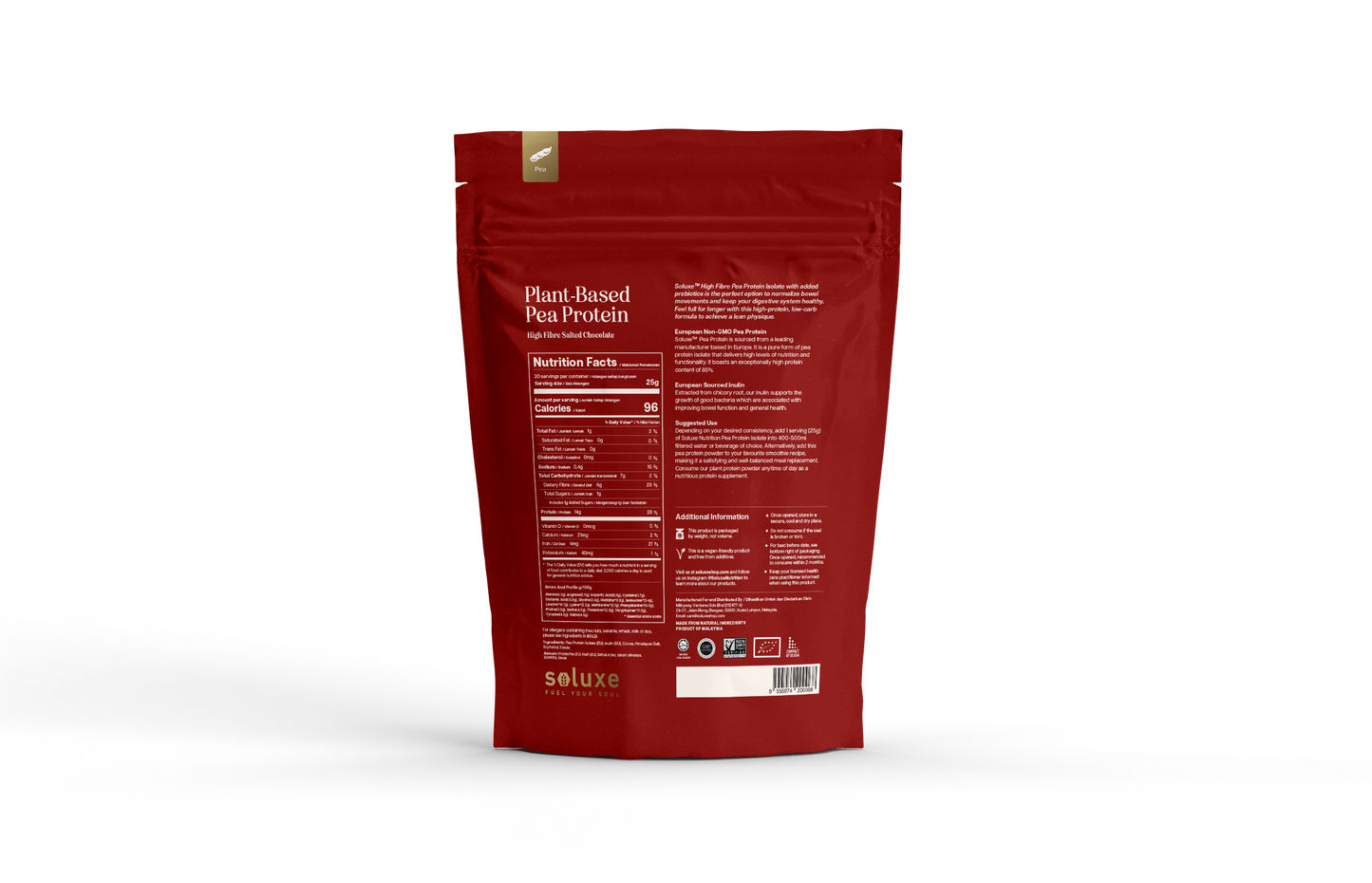 Pea Protein Isolate - High Fibre (Salted Chocolate)