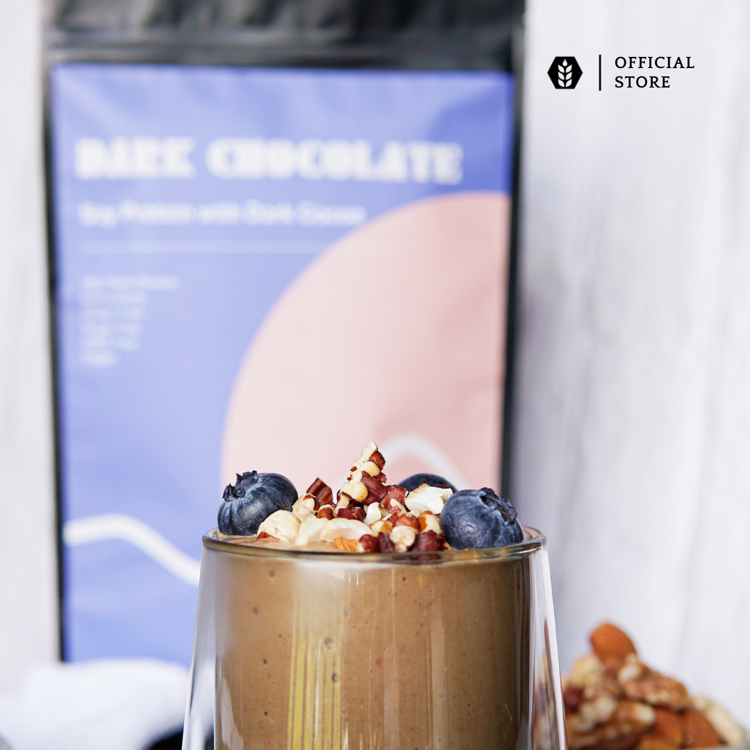 chocolate soy protein isolate photoshoot