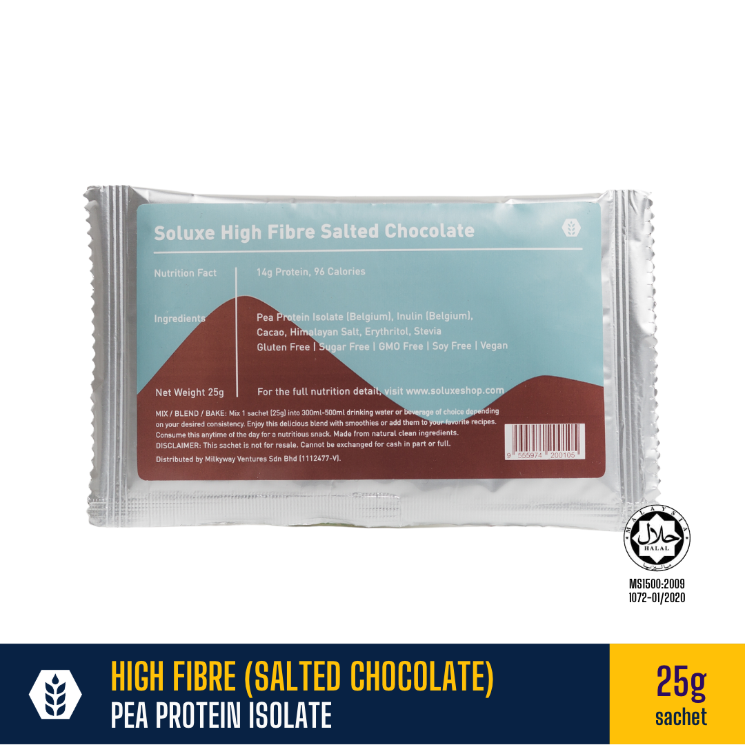 (Sale) Pea Protein Isolate - High Fibre (Salted Chocolate) - (Short Expiry / Packaging Defect)