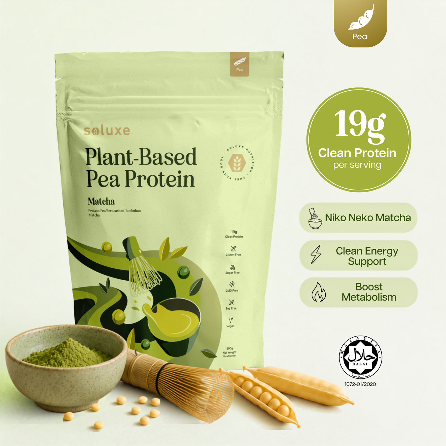 Pea Protein Isolate - Premium Matcha
