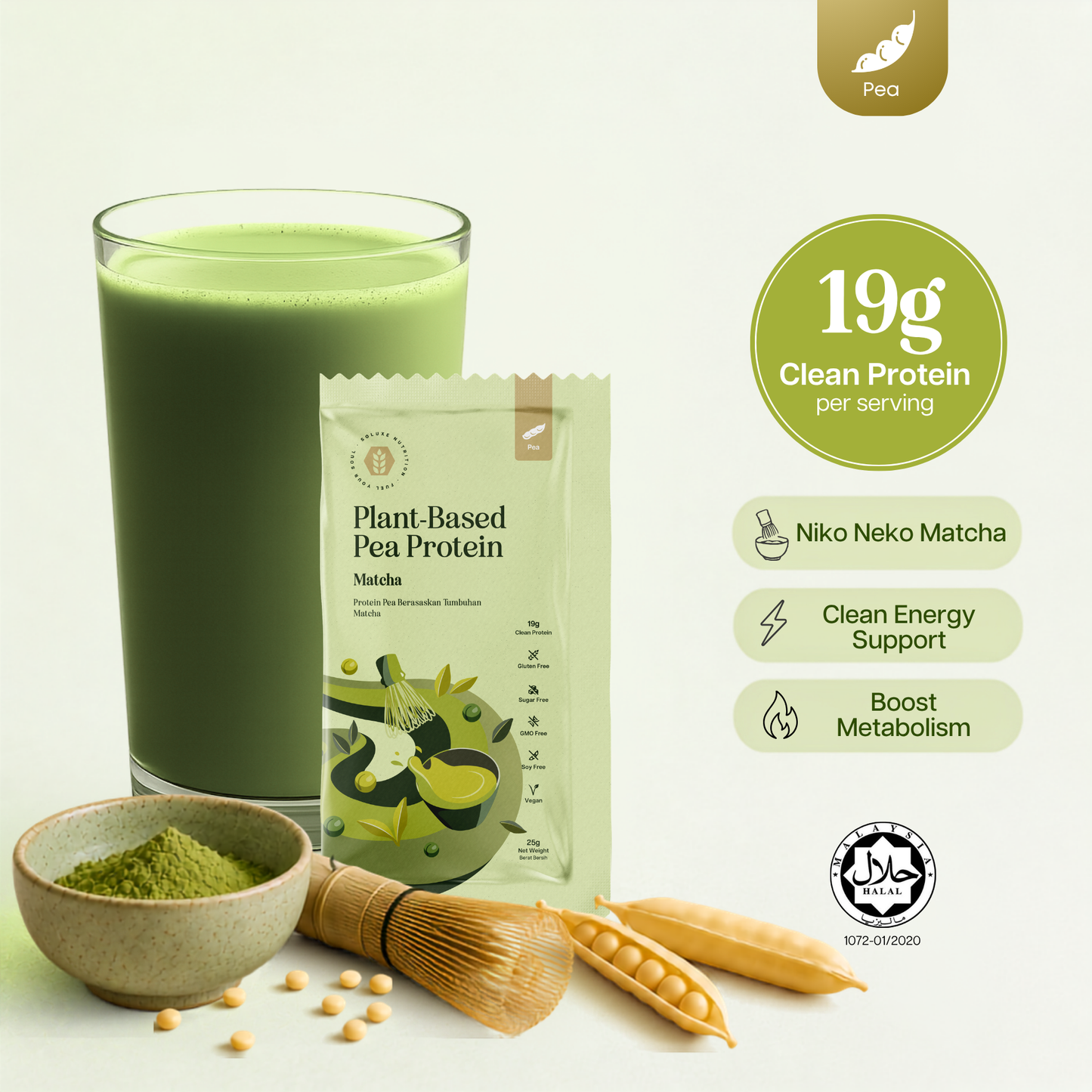 [Sachet] Pea Protein Isolate - Premium Matcha
