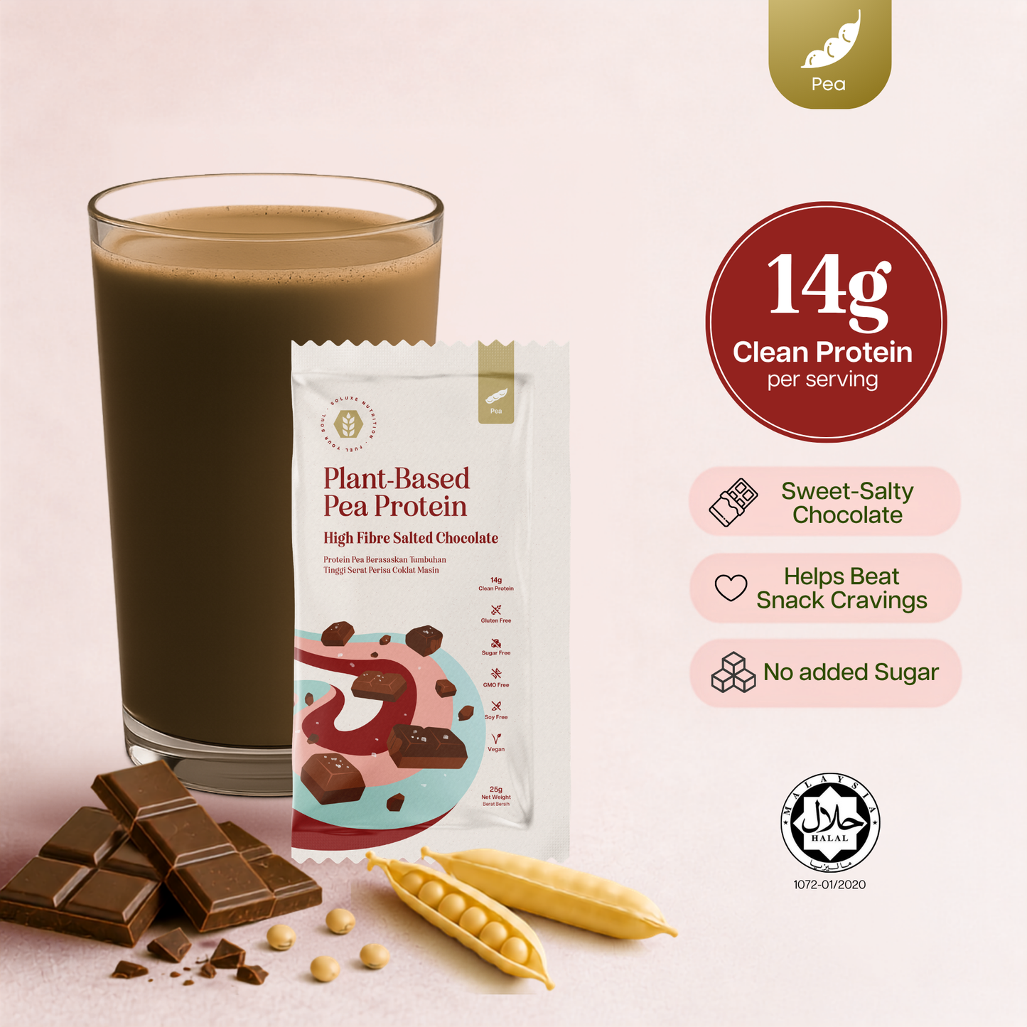 [Sachet] Pea Protein Isolate - High Fibre (Salted Chocolate)