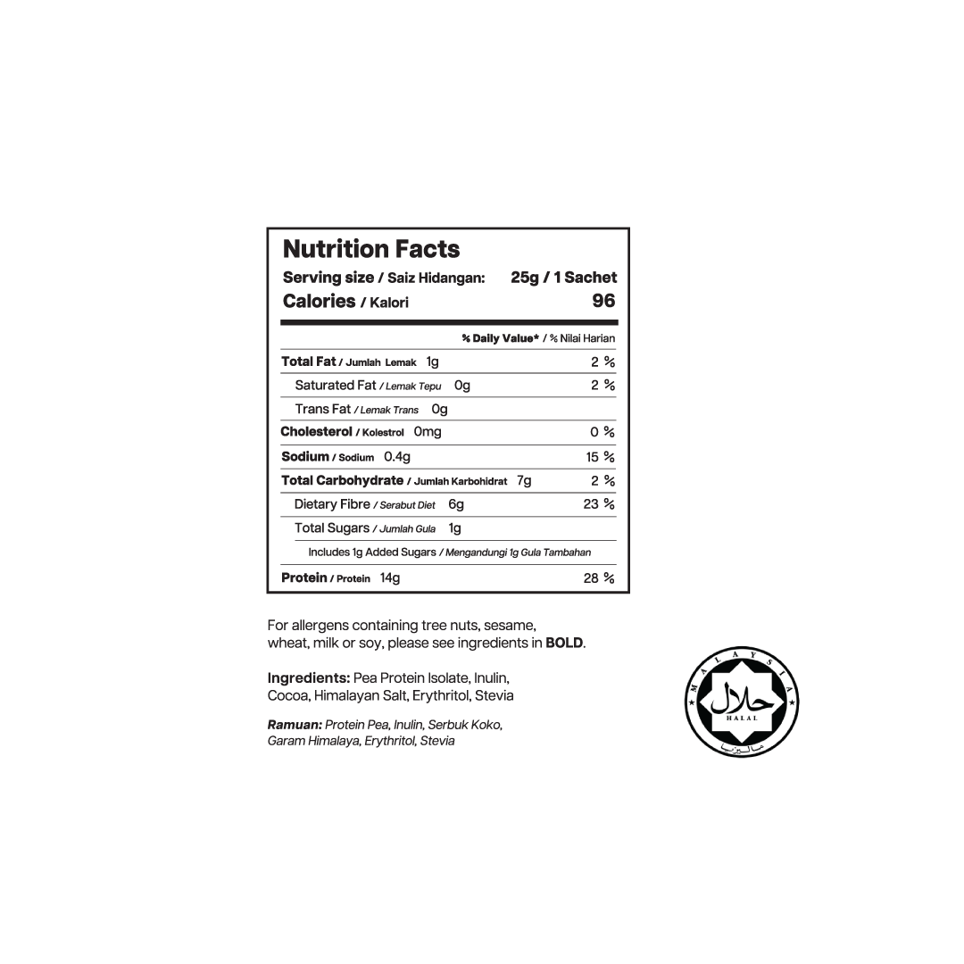 [Sachet] Pea Protein Isolate - High Fibre (Salted Chocolate)