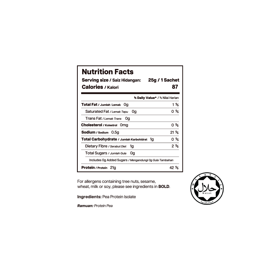 [Sachet] Original Pea Protein Isolate - Unflavoured