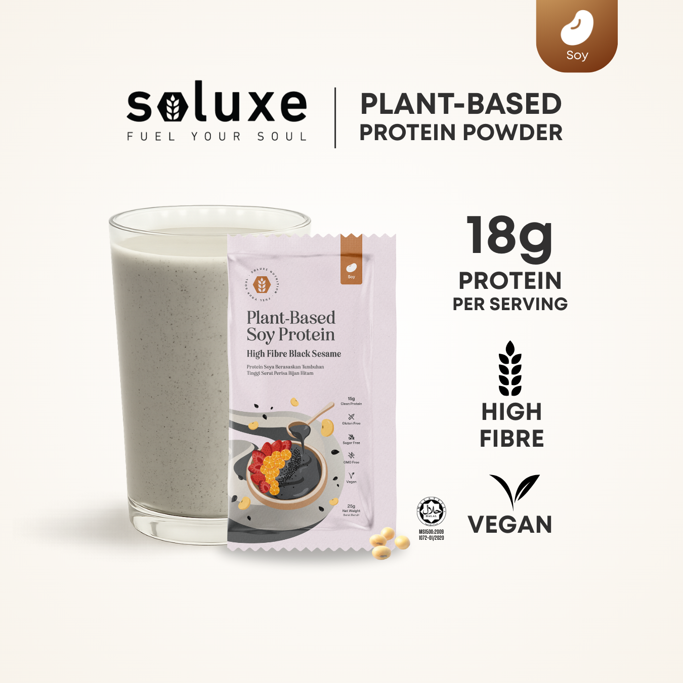 (CLEARENCE RACK) Protein Isolate Plant Powder Sachet - (25g)