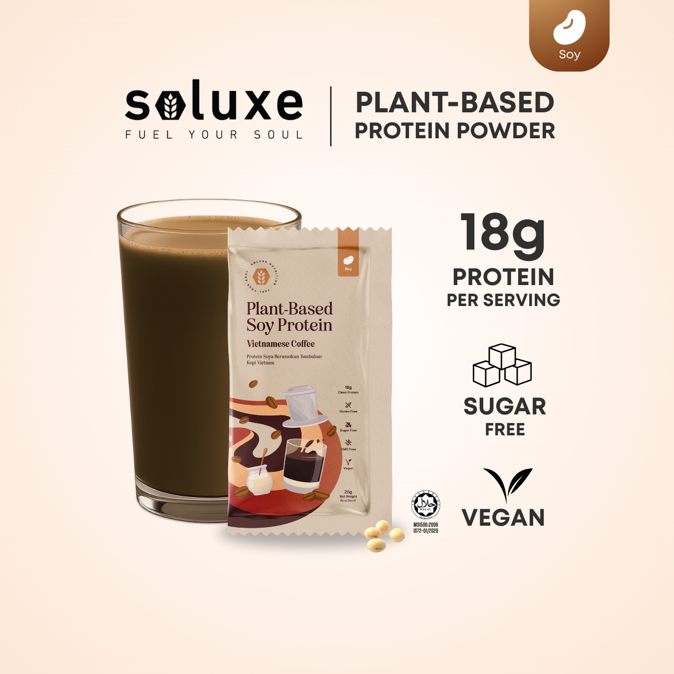 (CLEARENCE RACK) Protein Isolate Plant Powder Sachet - (25g)